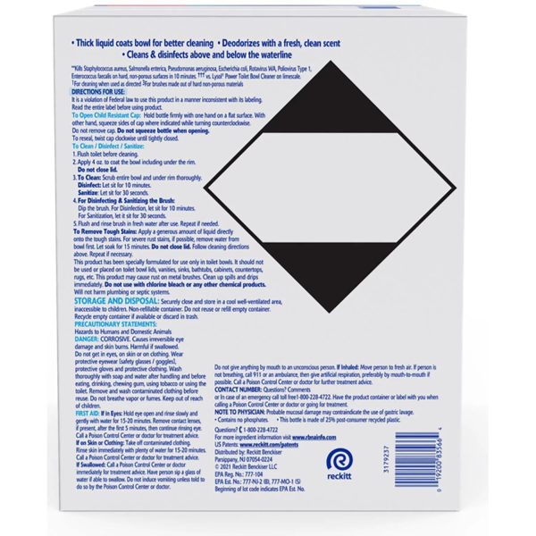 Lysol Advanced Toilet Bowl Gel Cleaner 32 fl. oz., 4 pk. Supply - Image 2